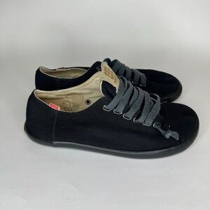 Camper Shoes Sneakers Women Size 38 US 7 Black Canvas  Lace Up Casual